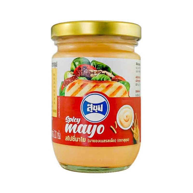Fสุขุม สไปซี่มาโย มายองเนสรสเผ็ด 220 กรัม fl Sukhum spicy mayonnaise