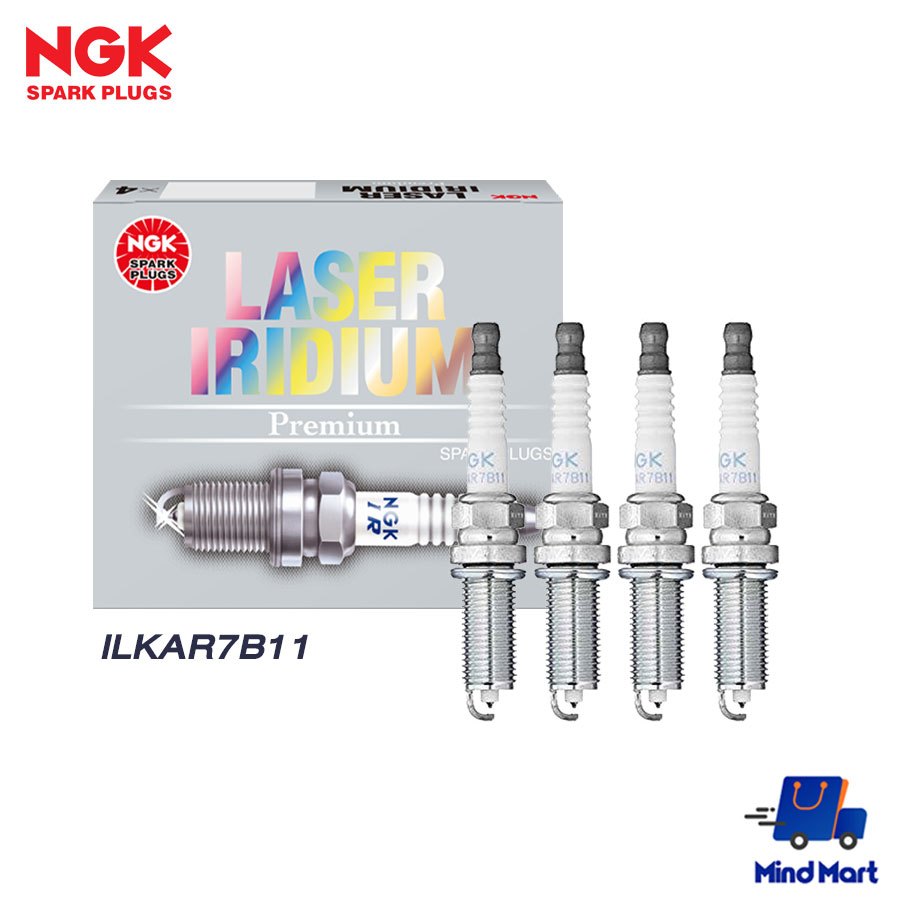 หัวเทียนรถยนต์ LASER IRIDIUM NGK ILKAR7B11 (4912) 4หัว/1กล่อง