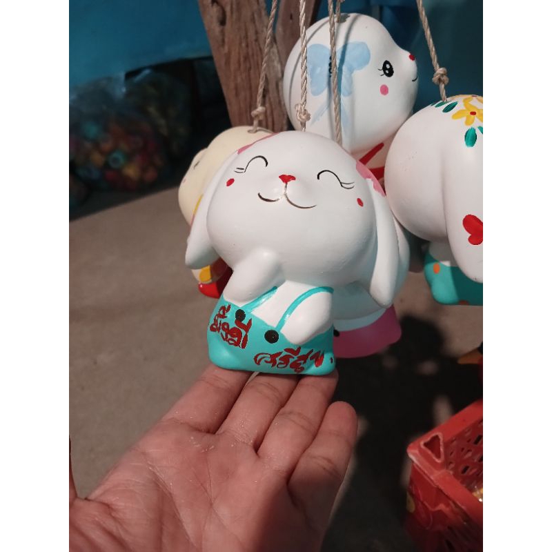 #กระต่ายแขวนต้นไม้#เซรามิค#5 ตัว 120 บาท