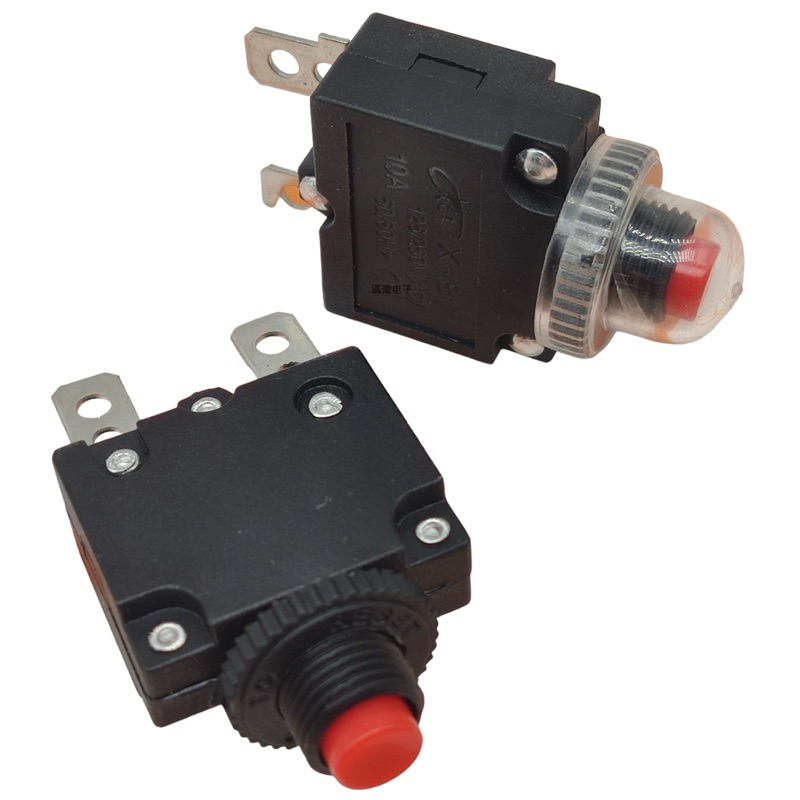 ตัวป้องกันกระแสเกิน 5A/10A/15A/20A/30AMP ปุ่มกดรีเซ็ตสวิทช์แผงเซอร์กิตเบรกเกอร์  หมวกกันน้ำ