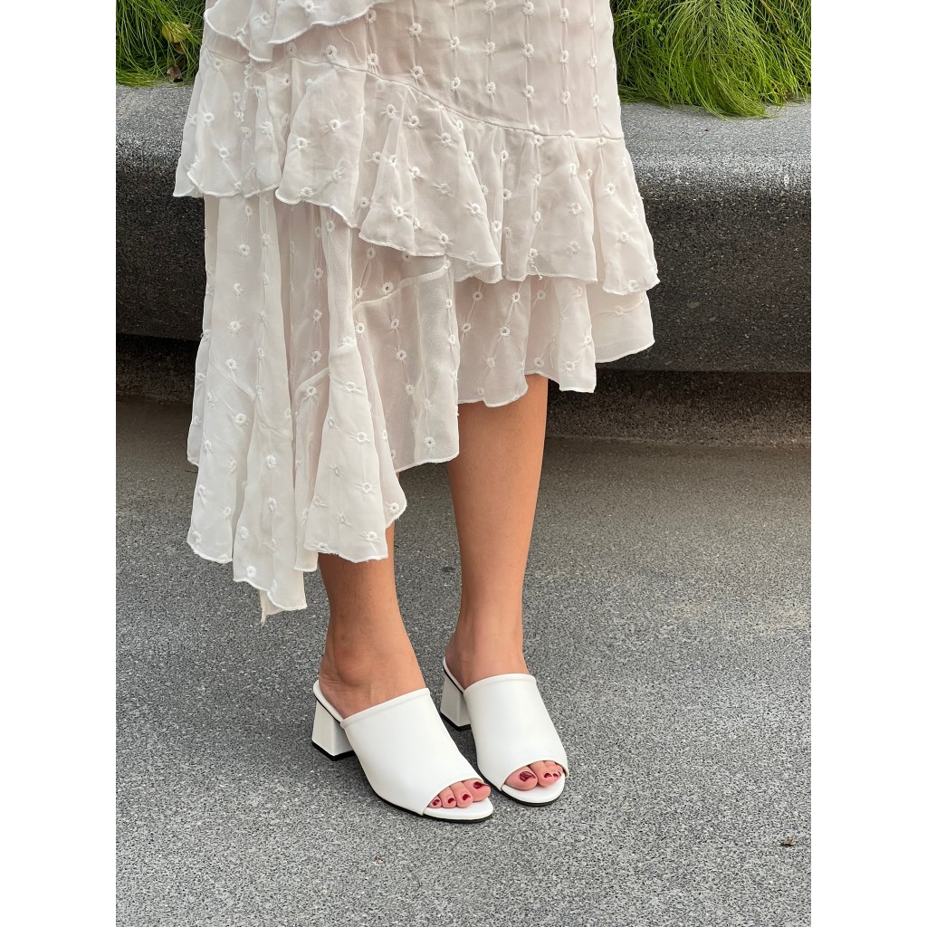 shoes i amm A119 รองเท้าส้นสูงหน้าสวมหนังนิ่ม **พร้อมส่งในไทย**