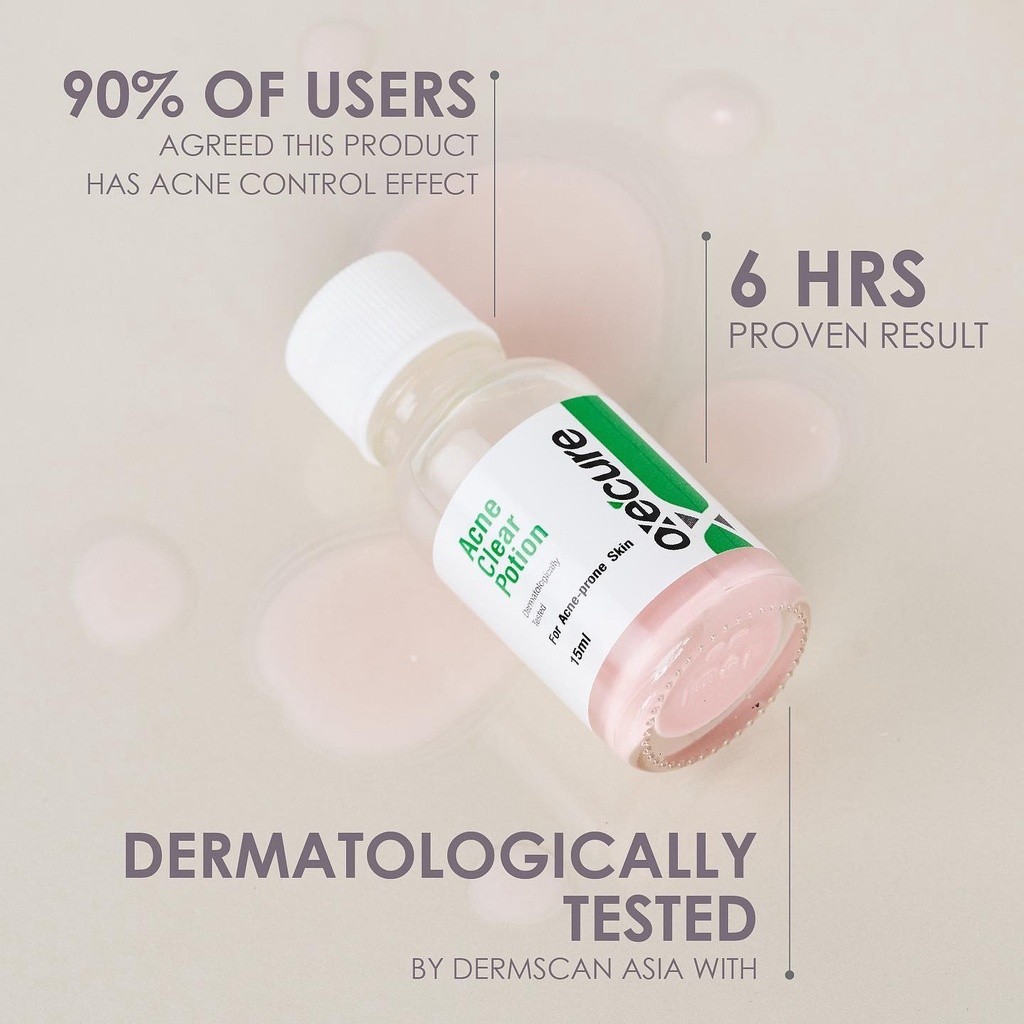 OxeCure Acne Clear Potion แต้มสิว แป้งน้ำชมพูลดสิว 15ml  จากประเทศญี่ปุ่น ลดสิว รอยดำ