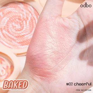 (OD1308) odbo บลัชออน โอดีบีโอ เบคท์ สโนวี่ บลัช BAKED SNOWY BLUSH