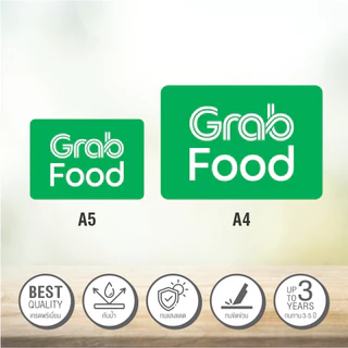 (สินค้าคุณภาพ) สติกเกอร์ GRAB, LINE MAN, SHOPEE FOOD, ป้ายแอปเดลิเวอรี่ สติกเกอร์แอปส่งอาหาร Sticker 3M (V.1)