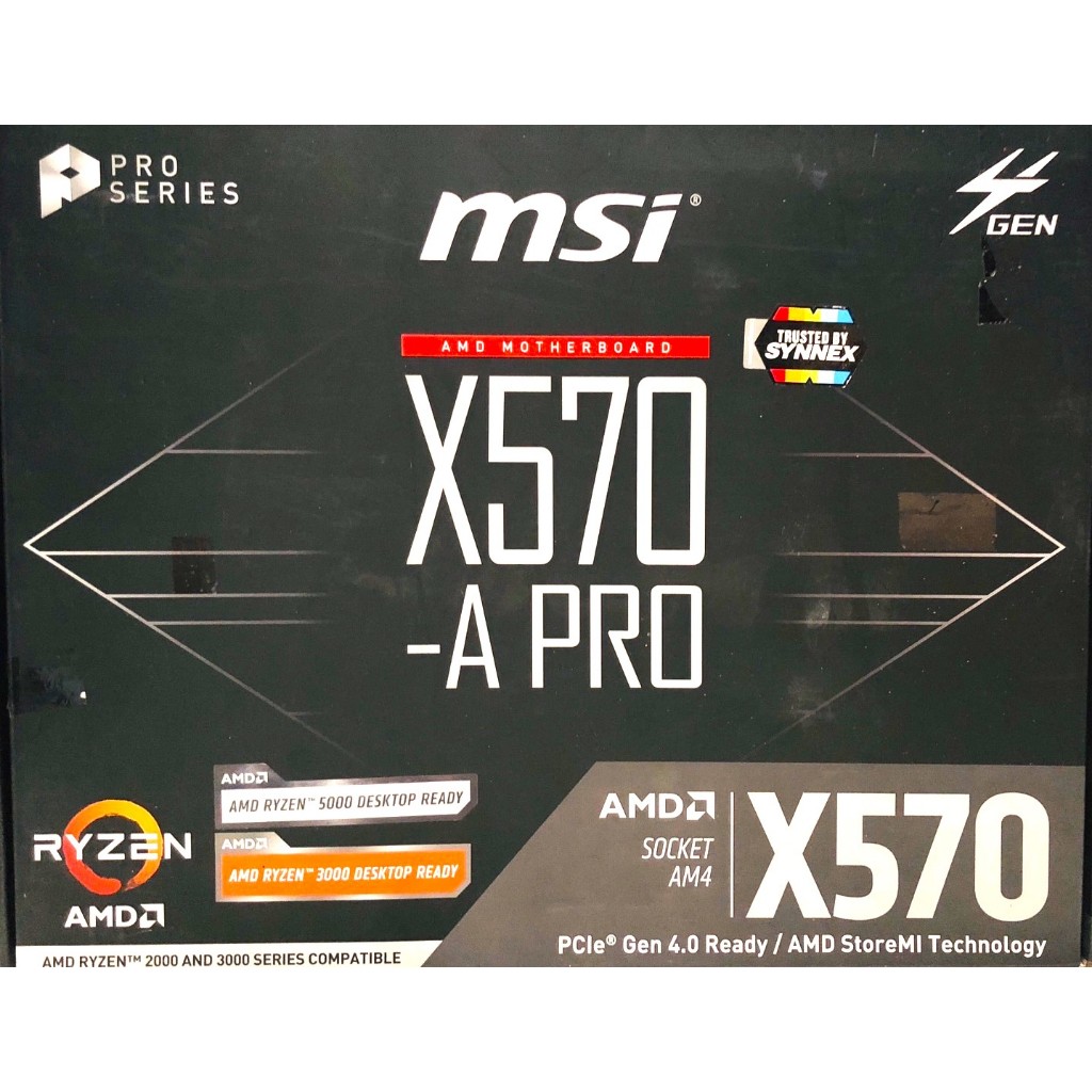MAINBOARD (เมนบอร์ด) AM4 MSI X570-A PRO มือสอง