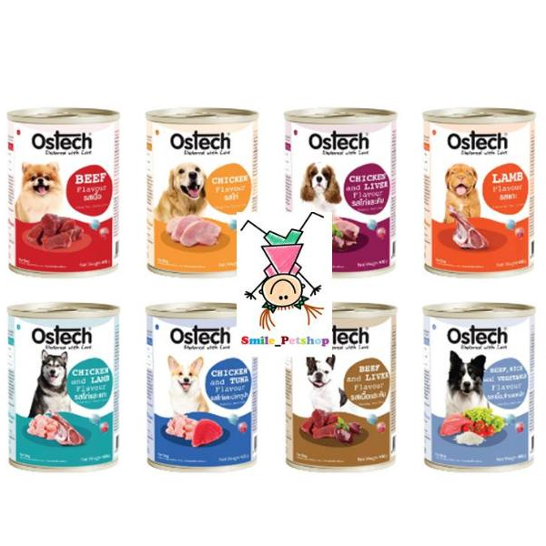 อาหารเปียกสุนัขออสเทค Ostech ขนาด 400g x(24กระป๋อง)