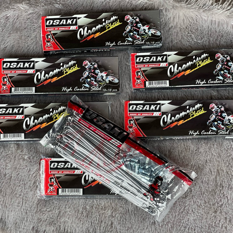 ซี่ลวดแท้100% OSAKI  ชุบโครเมียมล้อขอบ14และ17เบอร์9 157,184,153,149,120,129,87,90