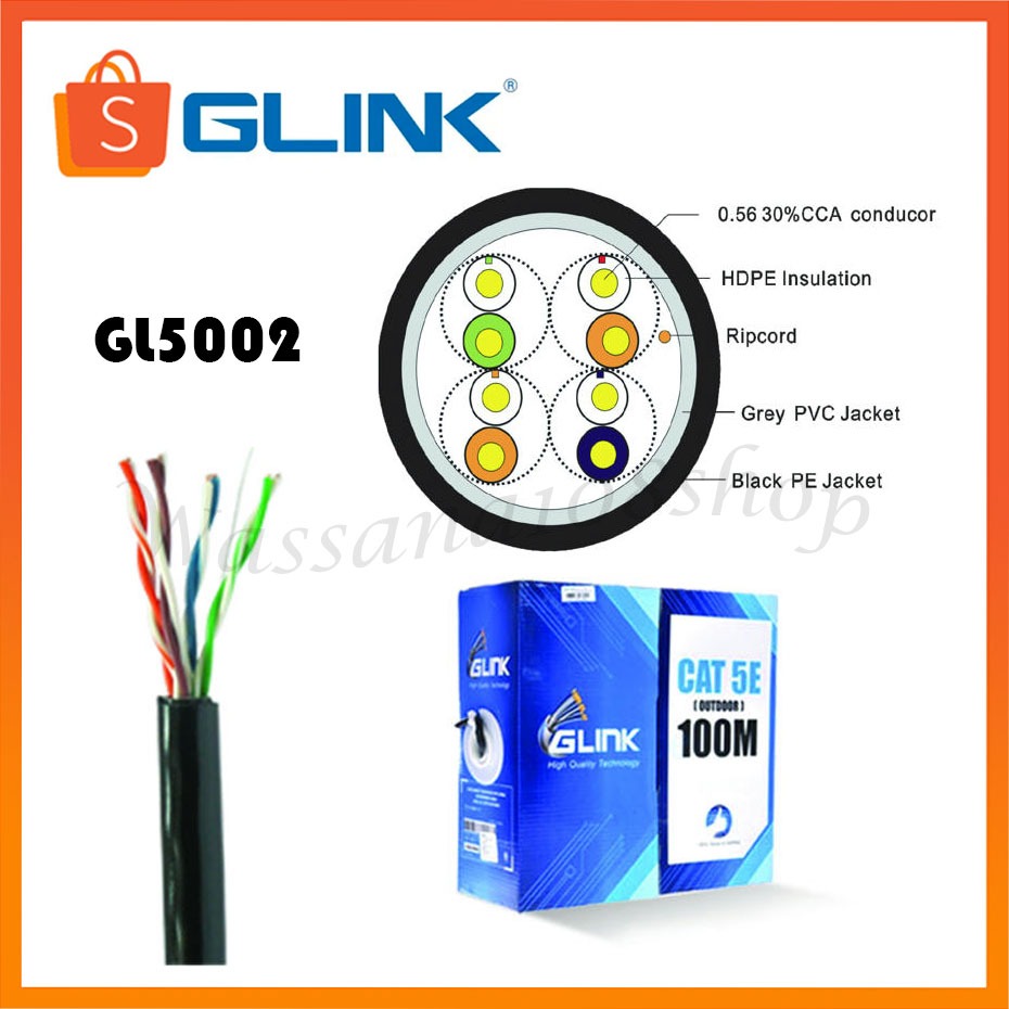 Glink Cable Lan 100M Cat5E (Box) Out Door GL5002