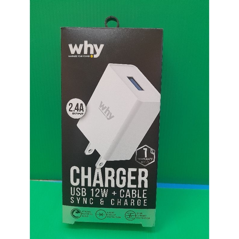 อุปกรณ์ชาร์จWhy สายพร้อมหัวชาร์จเร็วปลอดภัยชาร์จได้หลานรุ่นสาย