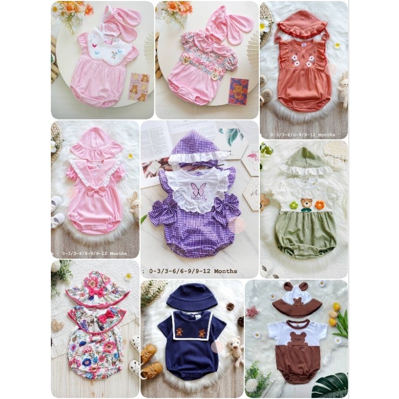 พร้อมส่ง ชุดเด็กแรกเกิด บอดี้สูทเด็กผู้หญิงลายน่ารักๆ ชุดไทยเด็ก ชุดซัมเมอร์