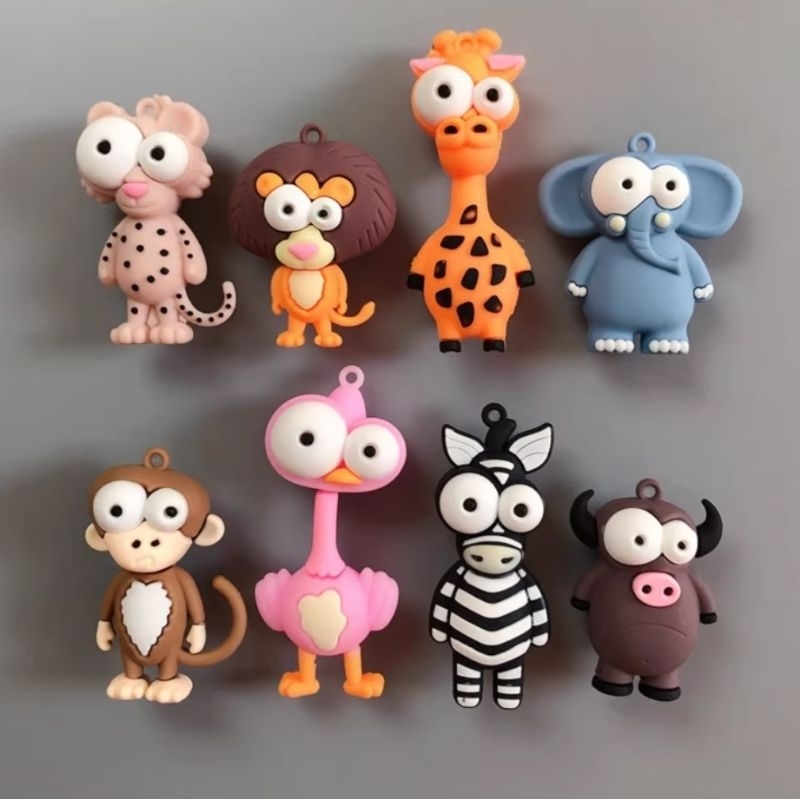 Magnet Zoo แม่เหล็กติดตู้เย็นสัตว์โลกน่ารัก ติดบอร์ด พร้อมส่งจากไทย
