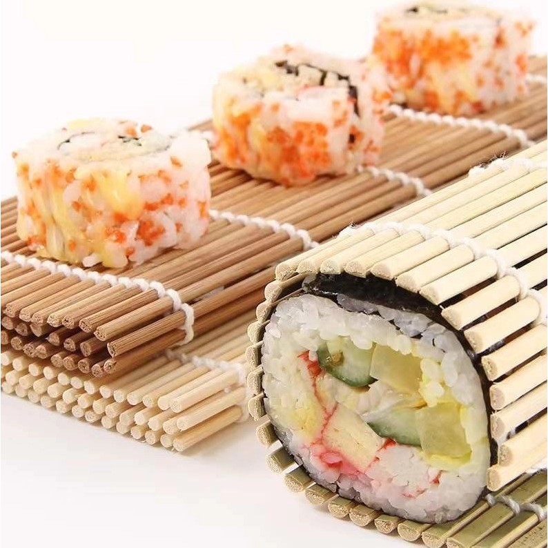เสื่อม้วนซูชิ ทำซูชิ ห่อซูชิ ผลิตจากไม้ไผ่ธรรมชาติ เสื่อ sushi