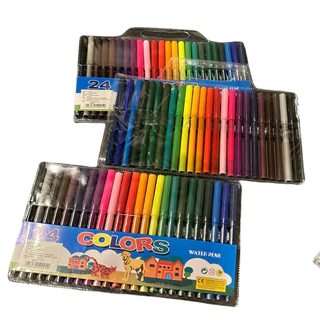 ราคาถูก!ยกแพ็ค! ปากกาสีเมจิก็ 24 สี สีสวย คมชัด เขียนลื่นสีเมจิก็สีสันสดใส ราคายกแพ็คสุดคุ้ม