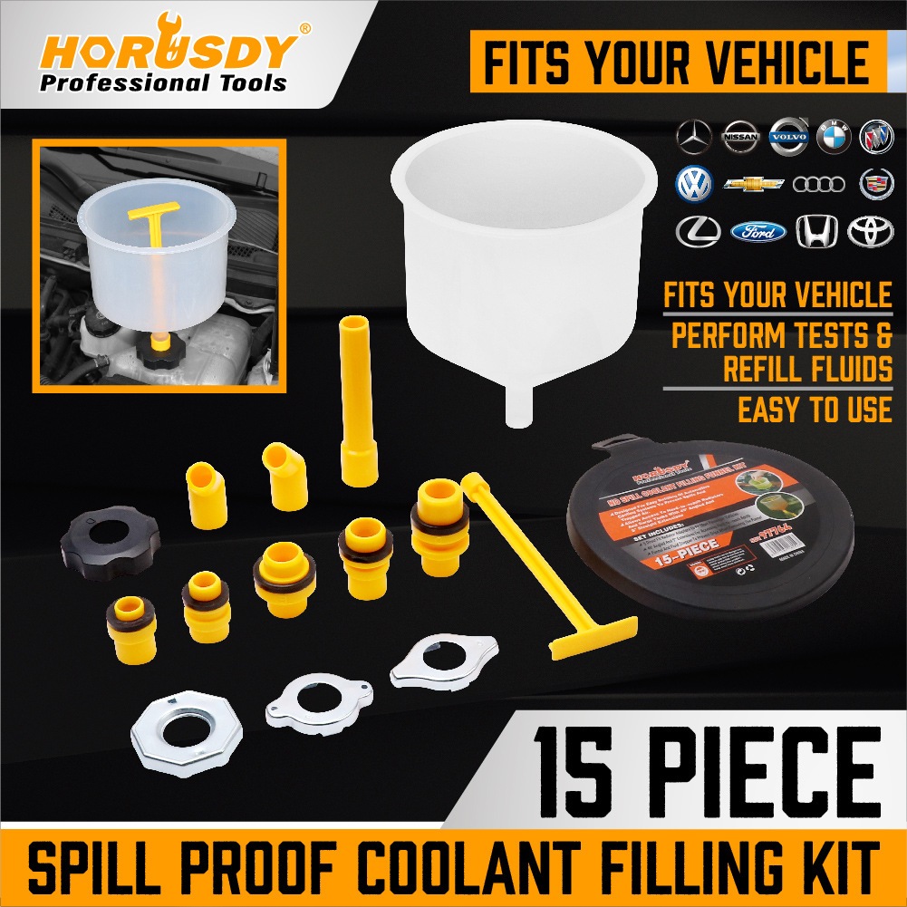 【One_boutique】15Pcs กรวยกรองบูชเนอร์  (พลาสติก)Filling Funnel Spout Pour Oil Tool Spill Proof Coolan