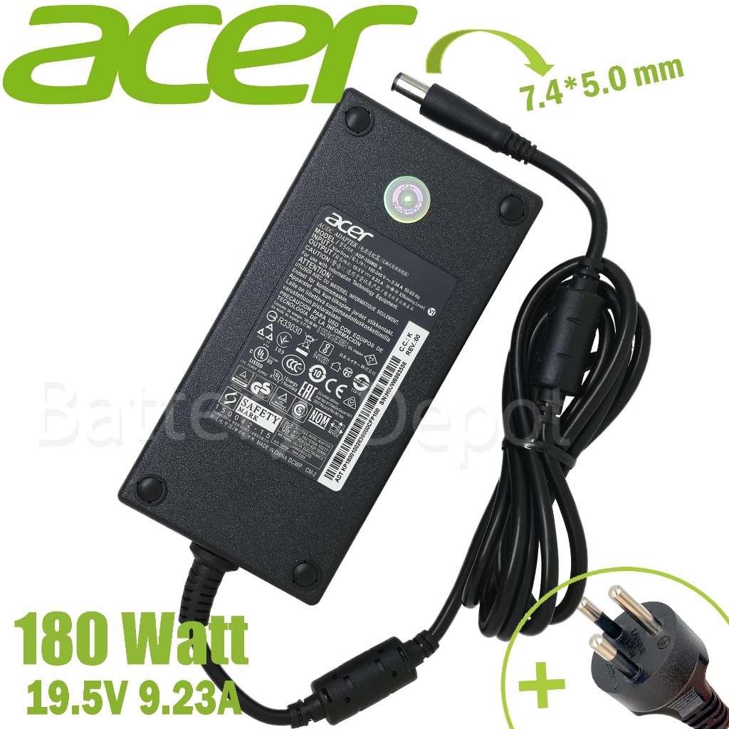 Acer Adapter ของแท้ Acer All-In-One Aspire Z5771 AIO 180W 7.4 สายชาร์จ Acer อะแดปเตอร์