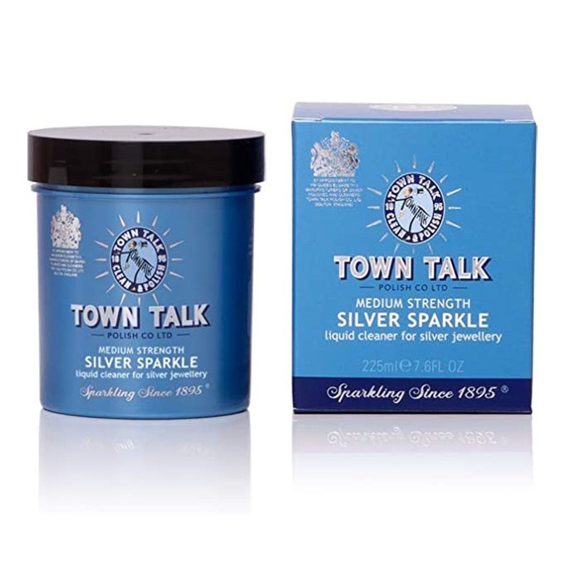น้ำยาล้างเครื่องประดับเงิน  TOWN TALK SILVER SPARKLE น้ำยาล้างเงิน น้ำยาทำความสะอาดเครื่องประดับเงิน ขนาด 225ML.