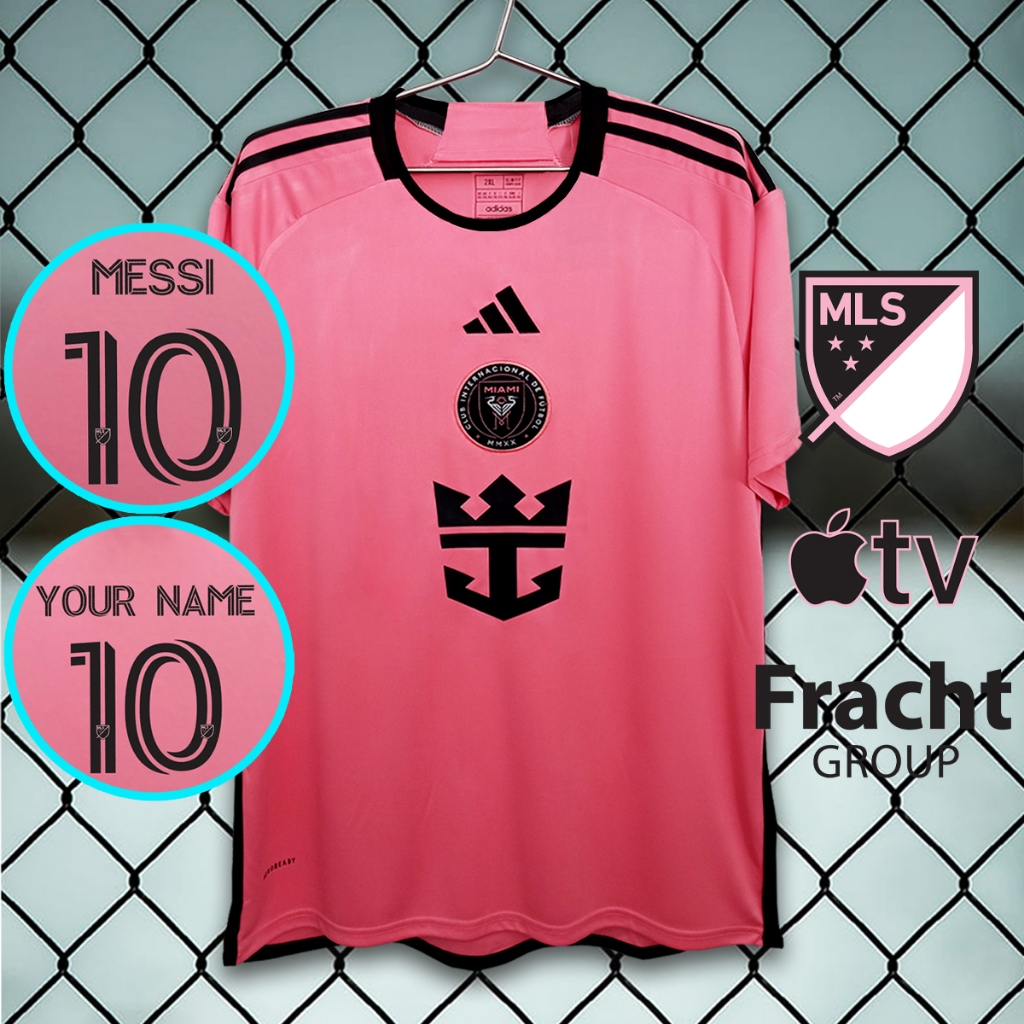 เสื้อฟุตบอล เสื้อฟุตบอลสโมสร อินเตอร์ ไมอามี่ / ชมพู ล่าสุด2024 #AA0107 เกรดแฟนบอล ทำชื่อเบอร์ได้ ไซส์ยุโรป XS-4XL