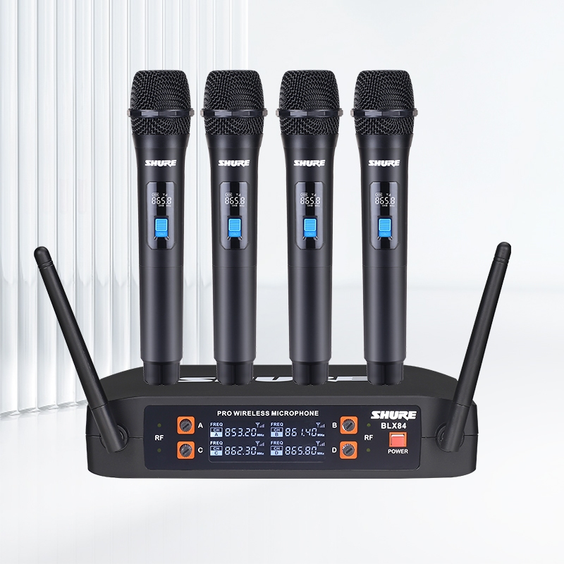 ไมโครโฟนไร้สาย,ไมค์ ลอย ไร้ สาย,ไมค์ร้องเพลง,ไมค์คาราโอเกะ,uhf BLX84 (ไมค์ลอยไร้สายแท้  4 ตัว)  wire