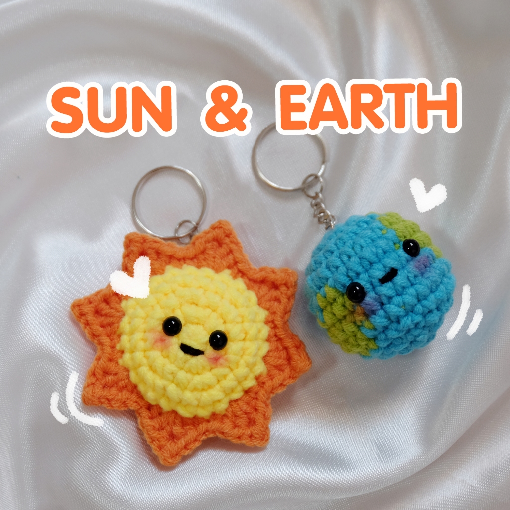 🌞 พวงกุญแจน้องพระอาทิตย์กับน้องโลกน่ารักๆ 🌎
