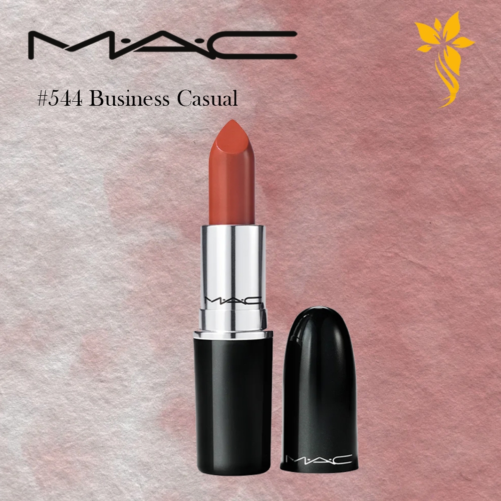 M.A.Cลิปสติก(ของแท้100%) Lustreglass Sheer-Shine ลิปสติก เพิ่มความชุ่มชื้น สี 520/549พร้อมถุงแบรนด์ แถมตัวอย่างน้ำหอม2ml