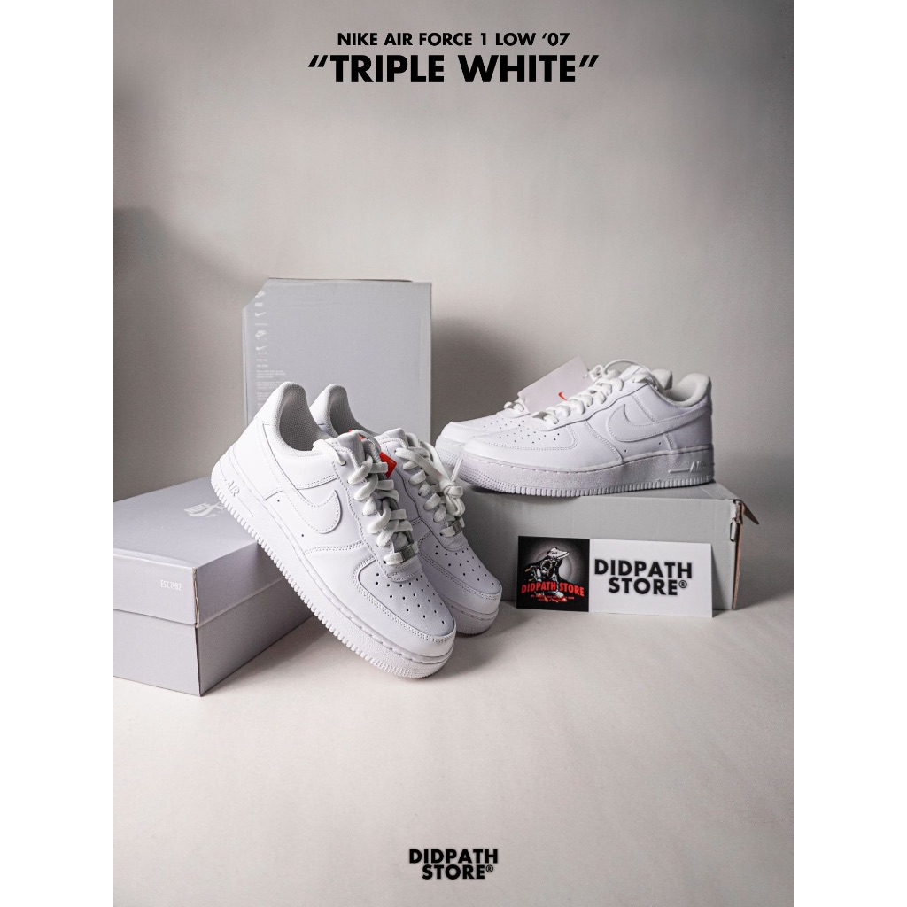 (พร้อมส่ง) ของแท้ 100% ✅ รองเท้าไนกี้ Nike Air Force Low 1 '07 (CW2288 111)  แอฟอสวัน af1 สีขาว