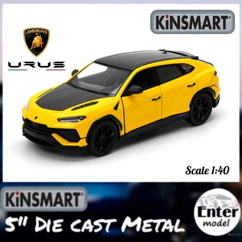 KINSMART โมเดลรถเหล็ก แลมโบ Urus Performante ยาว 12.5cm Scale1/40 ลิขสิทธิ์แท้ ประตูเปิดได้ มีลาน