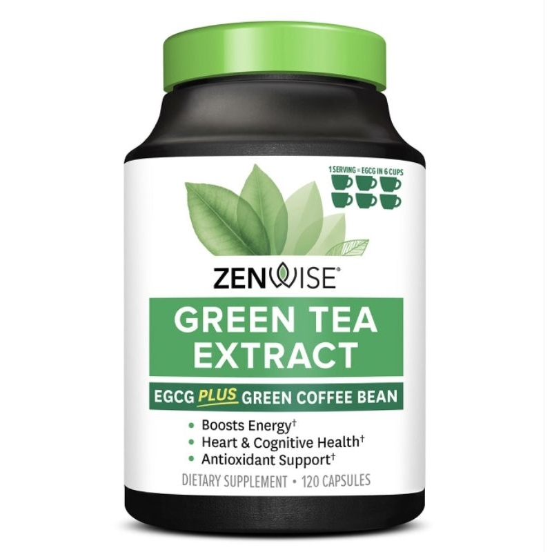 ✨️พร้อมส่ง✨️Zenwise Health Green Tea Extract with Green Coffee Bean Extract, 120 Capsules