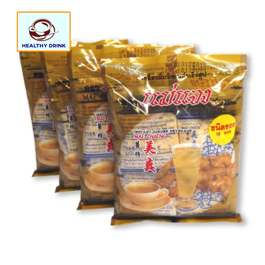แม่แจง ขิงผงสำเร็จรูป ขิงสำเร็จรูป ขิงผง ขนาด 12 ซอง จำนวน 4 ถุง (216 กรัม x 4 ถุง) แพ็คสุดคุ้ม