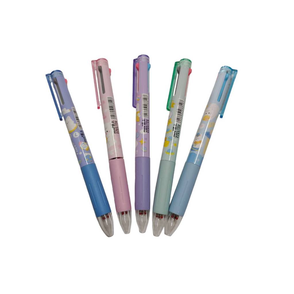 ปากกาลูกลื่น mura m-8810 ด้าม 3 สี แบบกด 0.5 mm ต่อด้าม