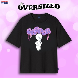 Universal Studio เสื้อยืดผู้ชาย ผู้หญิงโอเวอร์ไซส์ แคสเปอร์ผ…