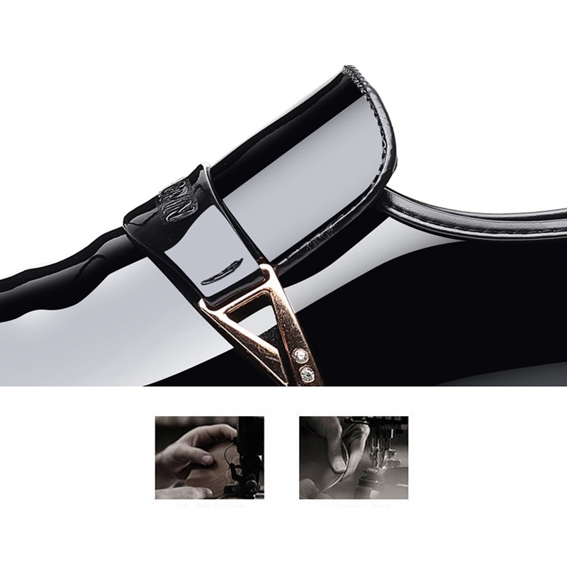 รองเท้าหนังผู้ชาย ฤดูใบไม้ผลิและฤดูใบไม้ร่วง สไตล์ธุรกิจอย่างเป็นทางการ นิ้วเท้าชี้และส้นกลาง - รูปที่ 6