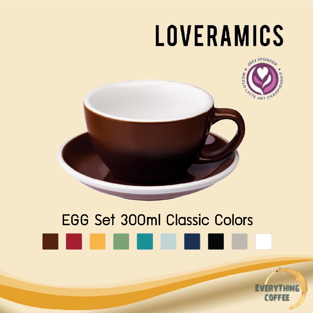LOVERAMICS ชุดแก้วกาแฟเซรามิค Egg Set Regular Colours