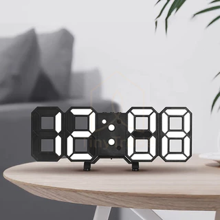 นาฬิกาดิจิตอล นาฬิกา LED นาฬิกาตั้งโต๊ะ แขวนผนัง LED Digital Wall Clock มีให้เลือก 2 แบบ ขอบสีขาวและขอบสีดำ