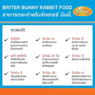 ไบรท์เทอร์ บันนี่ อาหารกระต่าย 1กก. / Briter Bunny Rabbit Food 1kg
