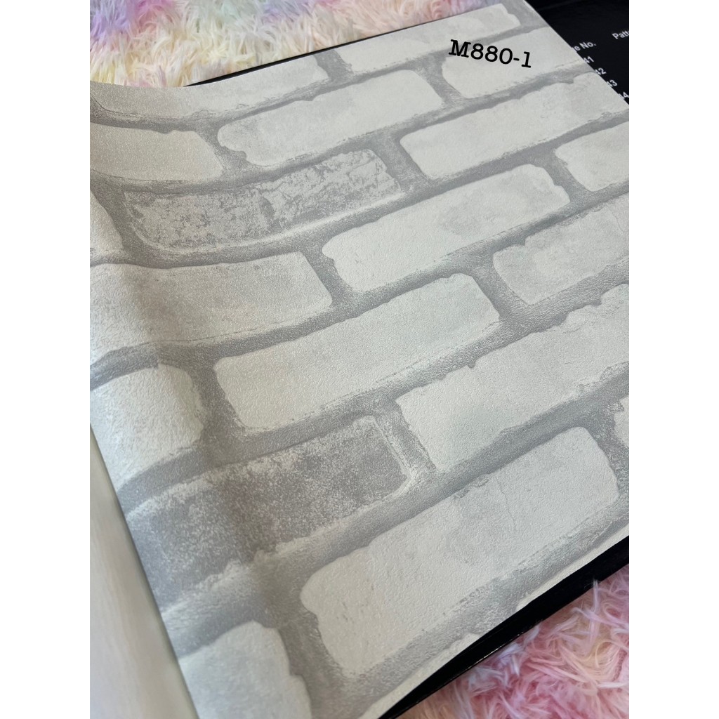 MDwallpaper วอลเปเปอร์ติดผนัง NEW GENERATION ชนิดทากาว ลายอิฐ