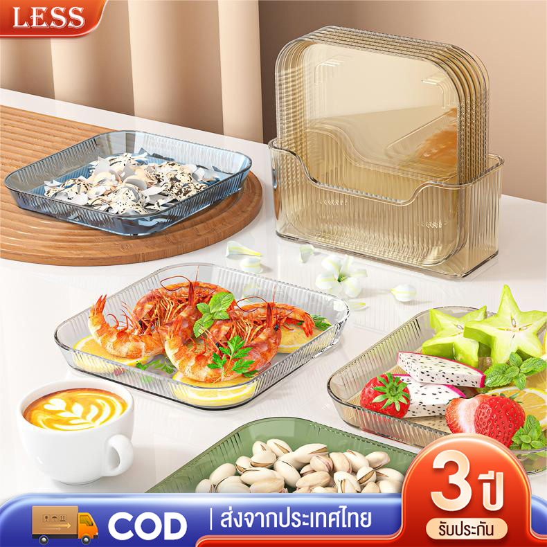 LESS Mallจานอาหาร จาน อเนกประสงค์ วางอาหาร ขนมปัง ของว่าง ผลไม้ ทำความสะอาดง่าย ทนทาน มินิมอล