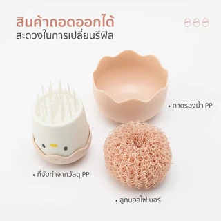 🏷️[Home]😺 แปรงขัดหม้อ ใยขัดกระทะ ฝอยขัดหม้อลูกเจี๊ยบ มีด้ามจับ ใยขัดหม้อ แปรงอเนกประสงค์ แปรงขัดกะทะ