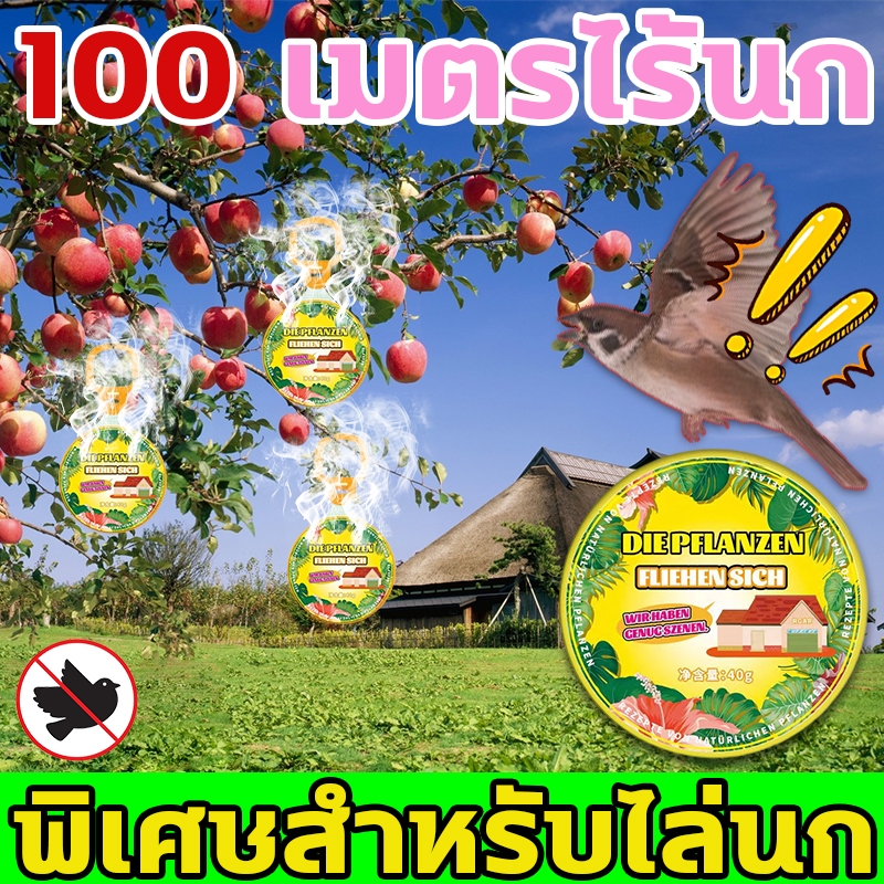 🐦ไม่เห็นนกอีกต่อไป🐦BQ ไล่นกพิราบ ที่ไล่นก ที่ไล่นกพิราบ 40G ให้นกห่างจากสวนผลไม้ สูตรสมุนไพร