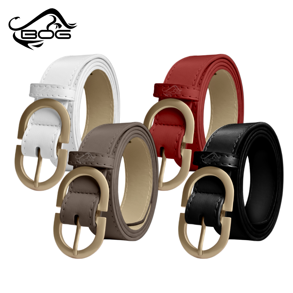 MG LEATHER เข็มขัดผู้หญิง B-32 มี 4 สี เข็มขัดแฟชั่น เข็มขัดหนัง สำหรับผู้หญิง Women's Fashion Casual Pin Buckle Belt - รูปที่ 6