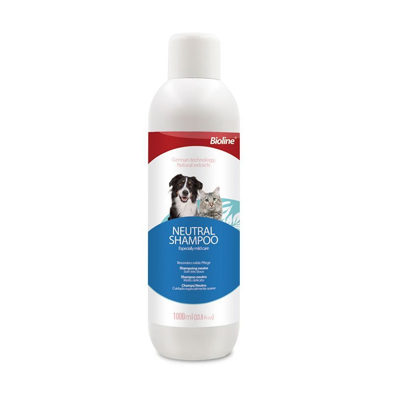 แชมพูอาบน้ำสุนัข แมว สูตรอ่อนโยน ผิวแพ้ง่าย ผิวบอบบาง Bioline Neutral shampoo 1000ml (B2080)