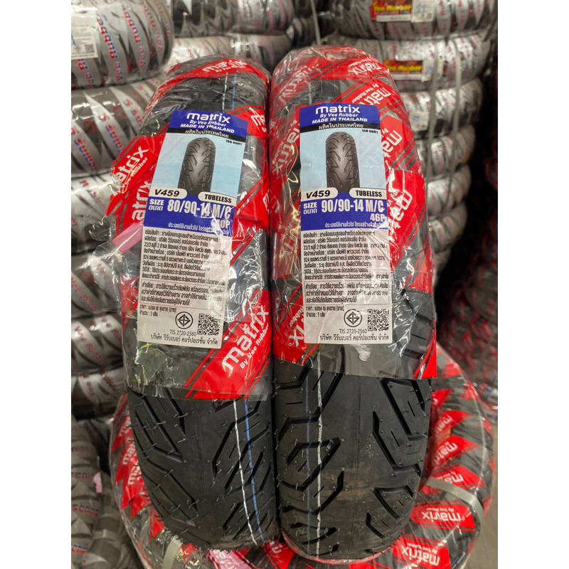 Matrix By Vee rubber V459 ขนาด 80/90-14 , 90/90-14 ปี24 TL