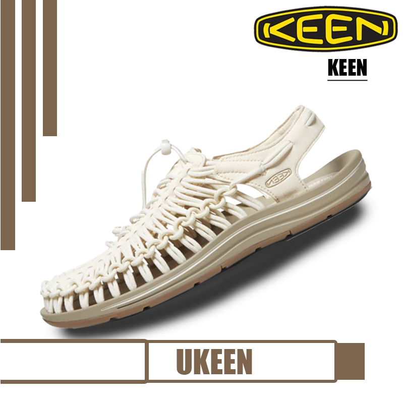 【Official authorization】💯%Keen รองเท้าผู้ชาย รุ่น Women Men's UNEEK (WHITE CAP/CORNSTALK)