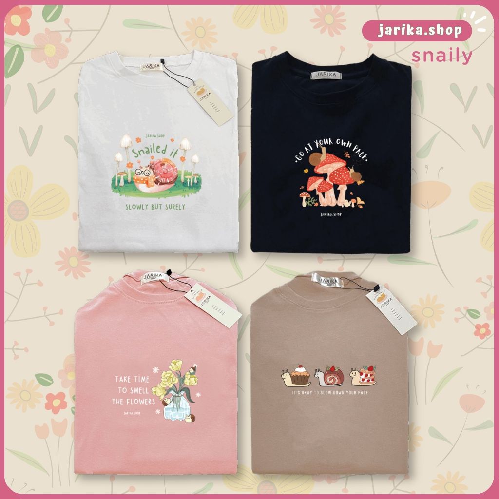 Jarika.shop - เสื้อยืดลาย Snaily ( งานป้าย.. Jarika ) ( จ229 )