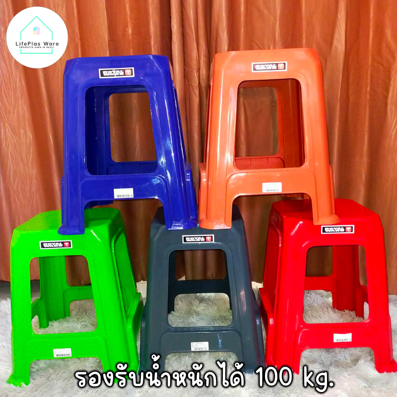 พร้อมส่ง เก้าอี้พลาสติก ทรงสูง สูง 46 cm. แข็งแรงรับน้ำหนักได้เยอะ พร้อมจัดส่ง เก้าอี้ เก้าอี้หัวล้าน