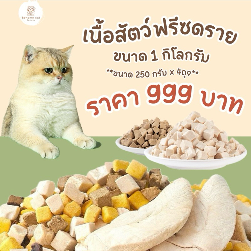 ขนมฟรีซดราย(1กิโลแถมเพิ่ม400กรัม) ฟรีซดรายสำหรับสัตว์เลี้ยง ขนมน้องหมาน้องแมว