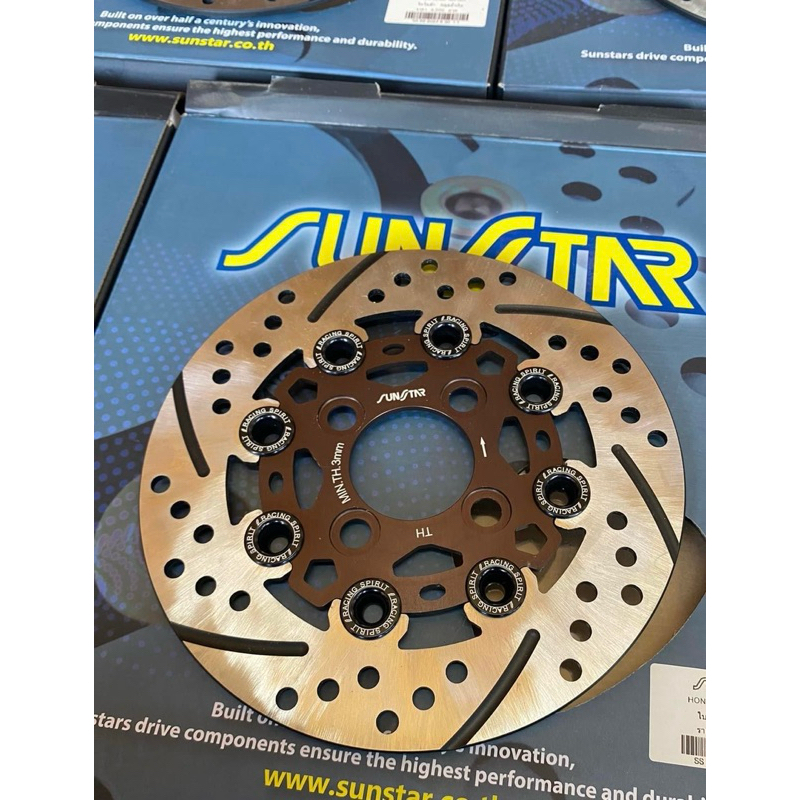 จานเบรค Sunstar Lead หรีด 190mm