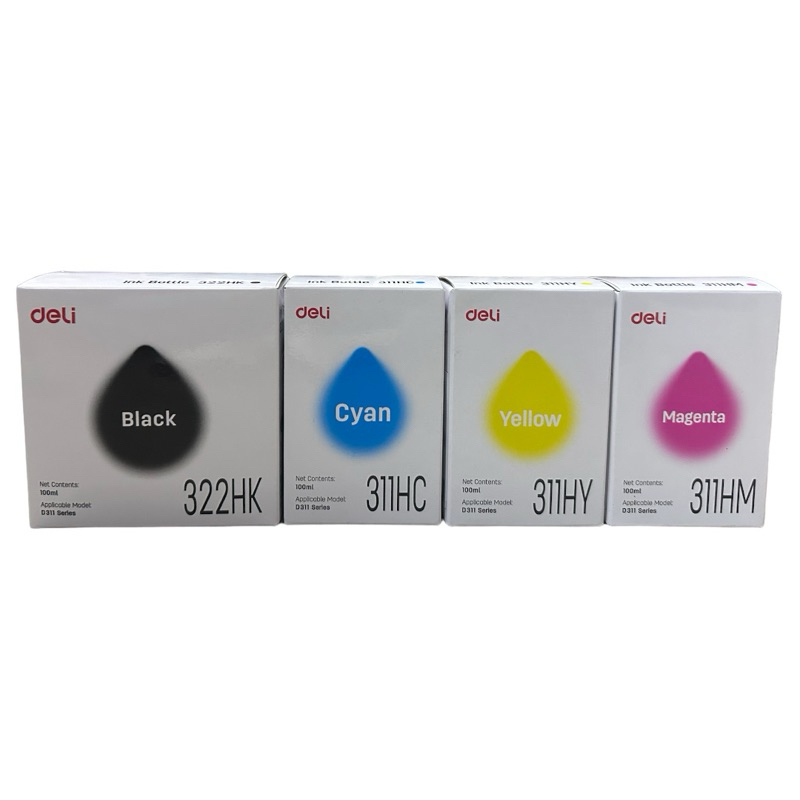 หมึกเติมแท้ Deli D311 series หมึกเติม DELI INKJET D311NW ขนาด 100ML.