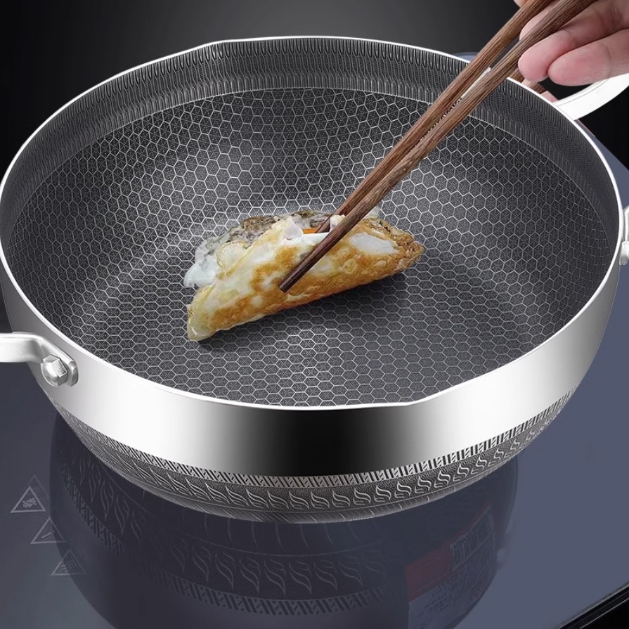 กระทะรังผึ้ง สแตนเลส316 ไม่ติดกระทะ ไม่มีการเคลือบ ขนาด 26 ซม (ไม่ใช่ กระทะเทฟล่อน) - รูปที่ 6