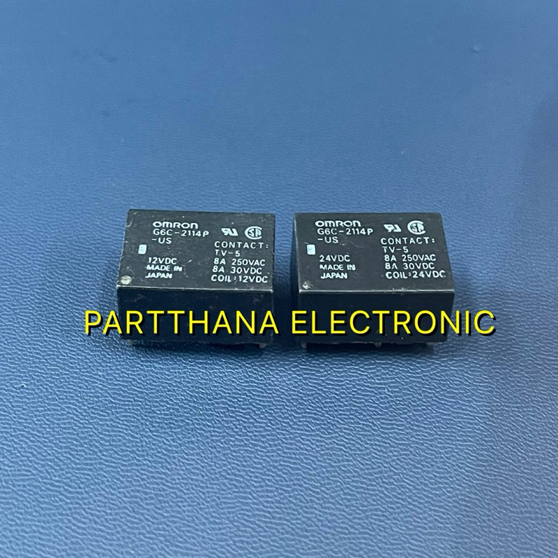 RELAY G6C-2114P-US 12VDC 24VDC 6ขาลงปริ้น พร้อมส่งในไทย