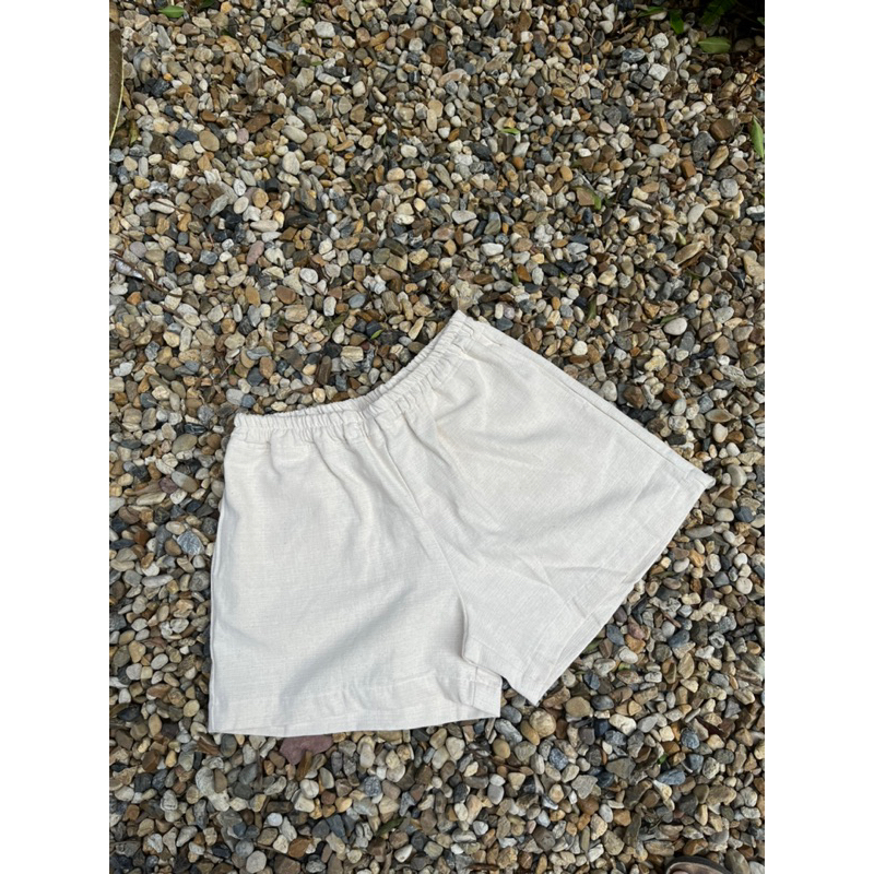 Dyed Basic shorts-กางเกงขาสั้นผ้าฝ้ายทอ